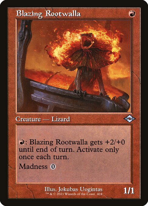 Blazing Rootwalla (Retro Frame) (Foil Etched) (Modern Horizons 2) Light Play Foil