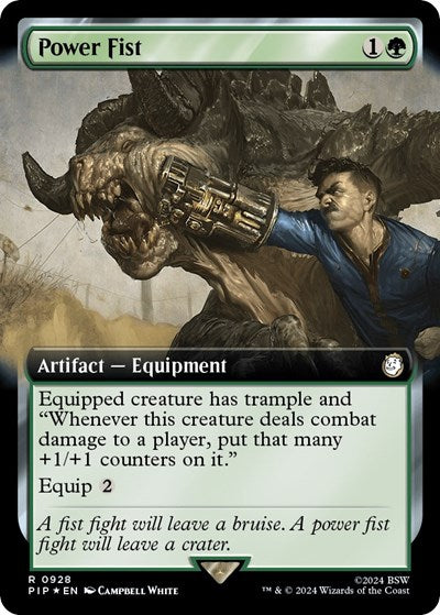 Power Fist (Extended Art) (Surge Foil) (Universes Beyond: Fallout) Near Mint Foil