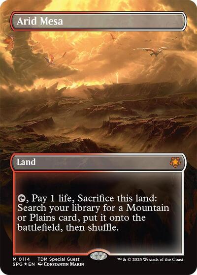 Arid Mesa (Borderless) (Dragonscale Foil) (Special Guests) Near Mint Foil
