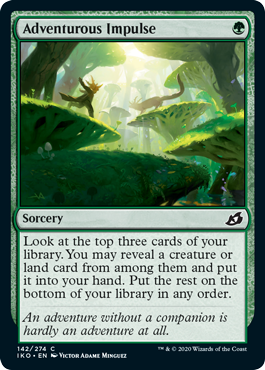 Adventurous Impulse (Ikoria: Lair of Behemoths) Light Play Foil