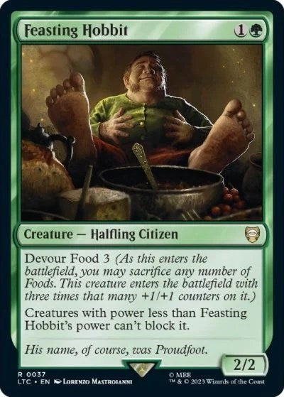 Feasting Hobbit (Commander: The Lord of the Rings: Tales of Middle-earth) Light Play