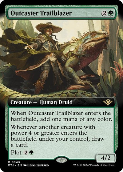 Outcaster Trailblazer (Extended Art) (Outlaws of Thunder Junction) Near Mint Foil