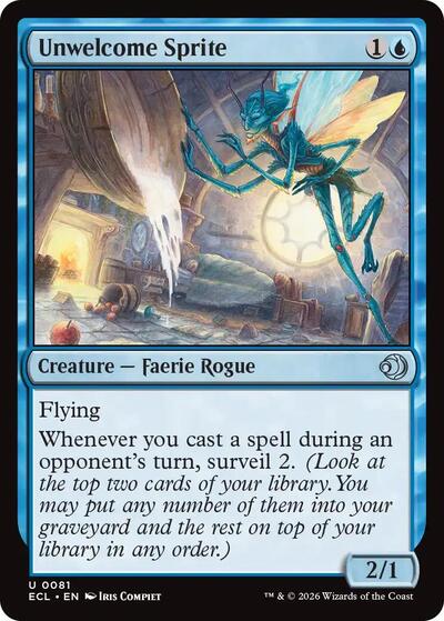 Unwelcome Sprite (Lorwyn Eclipsed) Near Mint Foil