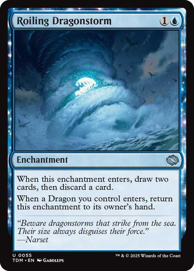Roiling Dragonstorm (Tarkir: Dragonstorm) Light Play Foil