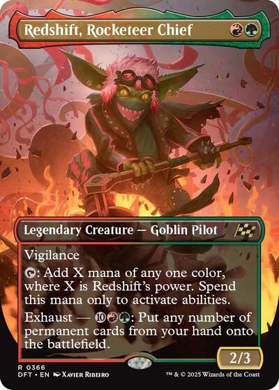 Redshift, Rocketeer Chief (Borderless) (Aetherdrift) Light Play Foil