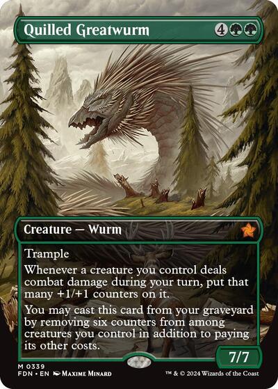 Quilled Greatwurm (Borderless) (Foundations) Near Mint