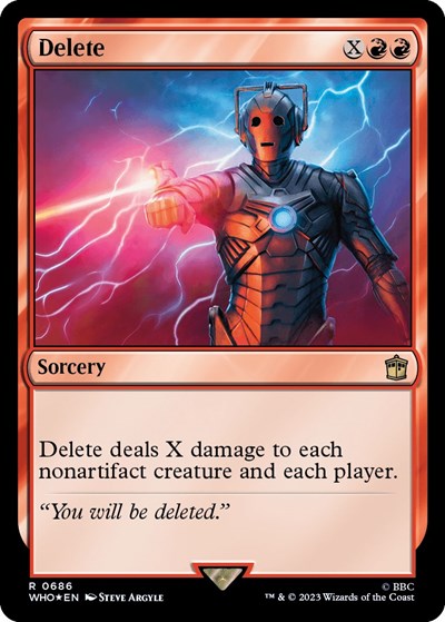 Delete (Surge Foil) (Universes Beyond: Doctor Who) Near Mint Foil