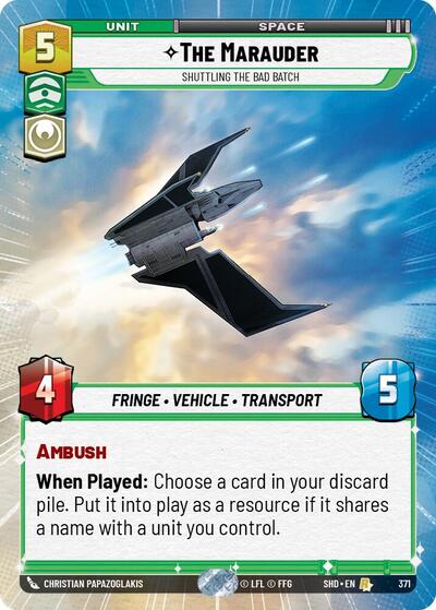 The Marauder Shuttling the Bad Batch (Hyperspace) (Shadows of the Galaxy) Near Mint Foil