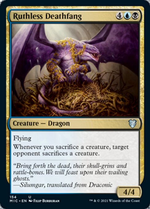 Ruthless Deathfang (Commander 2021 Midnight Hunt) Light Play