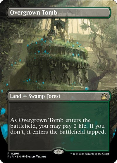 Overgrown Tomb (Borderless) (Ravnica Remastered) Heavy Play