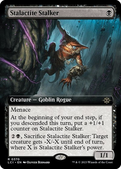 Stalactite Stalker (Extended Art) (The Lost Caverns of Ixalan) Medium Play Foil