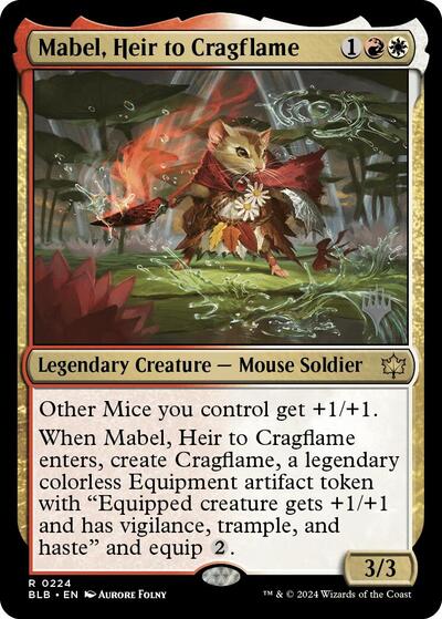 Mabel, Heir to Cragflame (Promo Pack: Bloomburrow) Near Mint