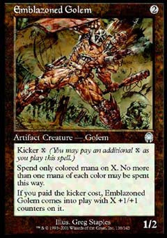 Emblazoned Golem (Apocalypse) Medium Play Foil