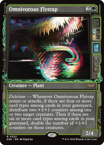 Omnivorous Flytrap (Showcase) (Duskmourn: House of Horror) Light Play