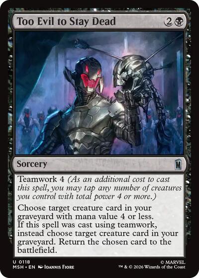 Too Evil to Stay Dead (Marvel Super Heroes) Near Mint Foil