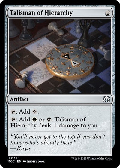 Talisman of Hierarchy (Commander: March of the Machine) Light Play