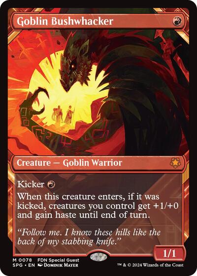 Goblin Bushwhacker (Showcase) (Special Guests) Light Play Foil