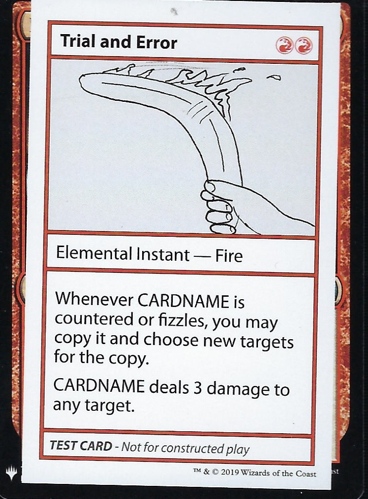 Trial and Error (Mystery Booster Test Print) Near Mint