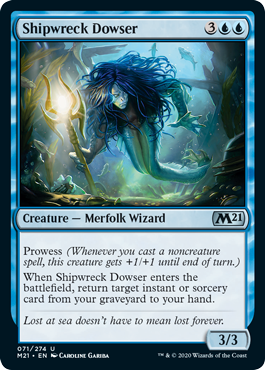Shipwreck Dowser (Magic 2021 Core Set) Light Play