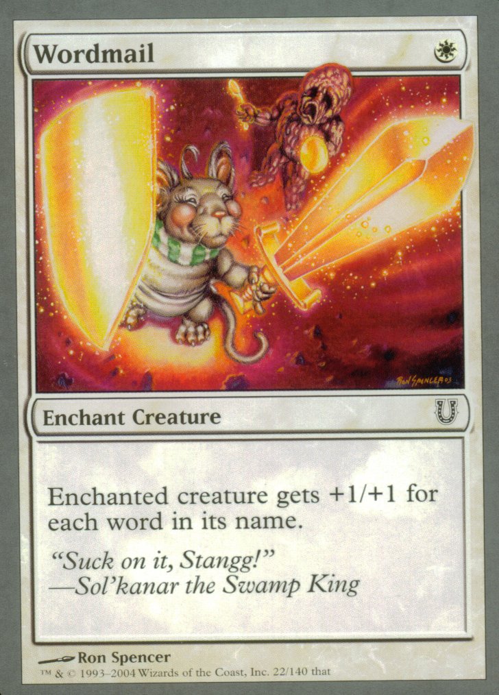 Wordmail (Unhinged) Near Mint Foil