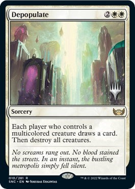Depopulate (Promo Pack: Streets of New Capenna) Heavy Play Foil
