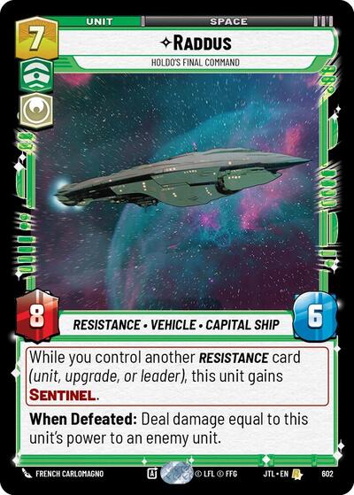 Raddus Holdo's Final Command (Foil) (Jump to Lightspeed) Near Mint Foil