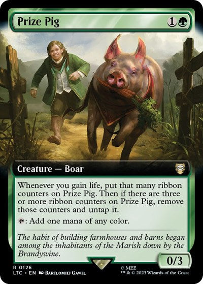 Prize Pig (Extended Art) (Commander: The Lord of the Rings: Tales of Middle-earth) Near Mint