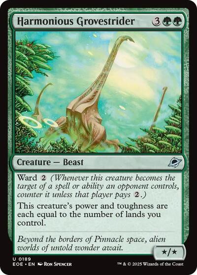 Harmonious Grovestrider (Edge of Eternities) Light Play Foil