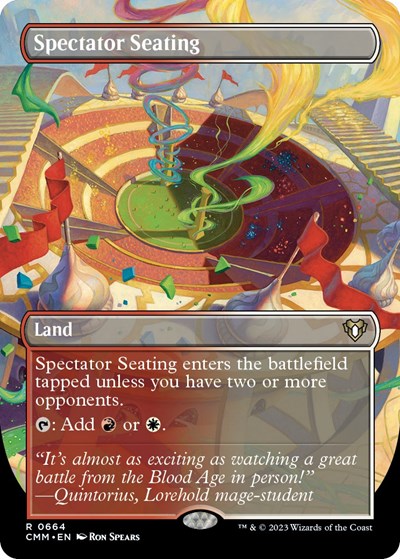 Spectator Seating (Borderless) (Commander Masters) Medium Play Foil