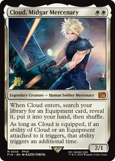 Cloud, Midgar Mercenary (Promos: Prerelease Cards) Light Play Foil
