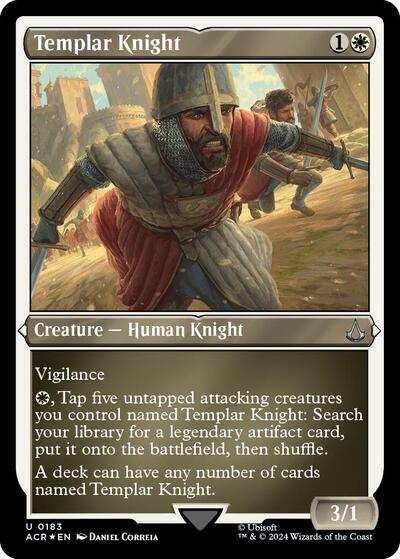Templar Knight (Foil Etched) (Universes Beyond: Assassin's Creed) Medium Play Foil