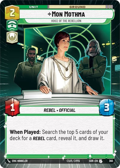 Mon Mothma Voice of the Rebellion (Hyperspace) (Spark of Rebellion) Near Mint