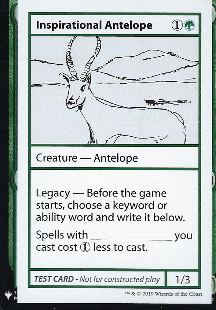 Inspirational Antelope (Mystery Booster Test Print) Near Mint