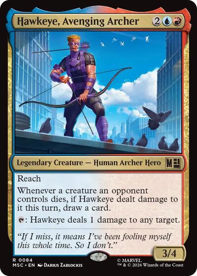 Hawkeye, Avenging Archer (Surge Foil) (Commander: Marvel Super Heroes) Near Mint Foil