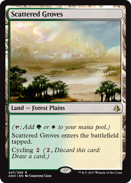 Scattered Groves (Amonkhet) Light Play Foil