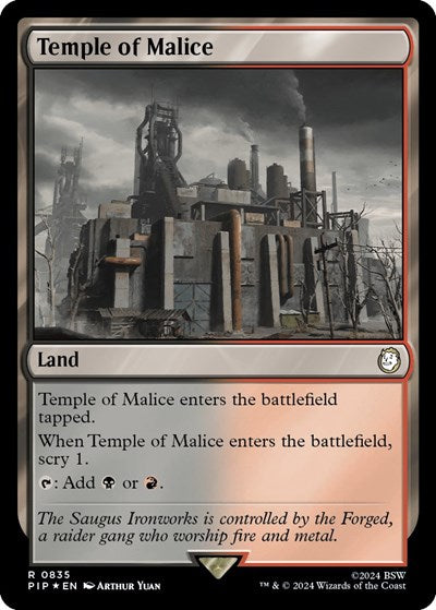 Temple of Malice (Surge Foil) (Universes Beyond: Fallout) Light Play Foil