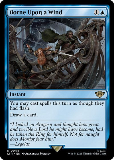 Borne Upon a Wind (Universes Beyond: The Lord of the Rings: Tales of Middle-earth) Medium Play Foil