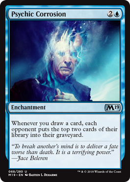 Psychic Corrosion (Magic 2019 Core Set) Medium Play Foil
