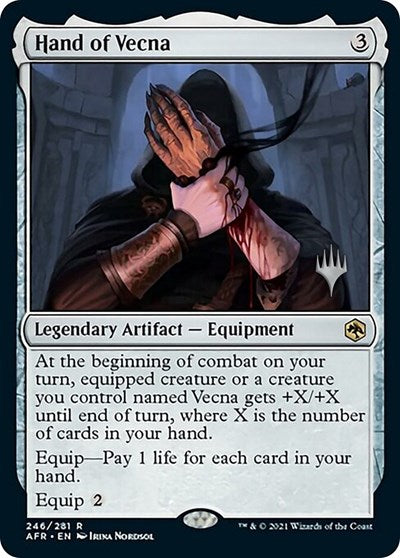 Hand of Vecna (Promo Pack: Adventures in the Forgotten Realms) Medium Play Foil