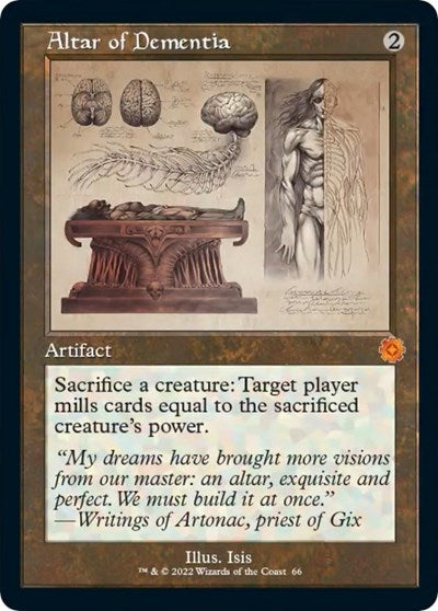 Altar of Dementia (Schematic) (The Brothers' War: Retro Frame Artifacts) Near Mint Foil