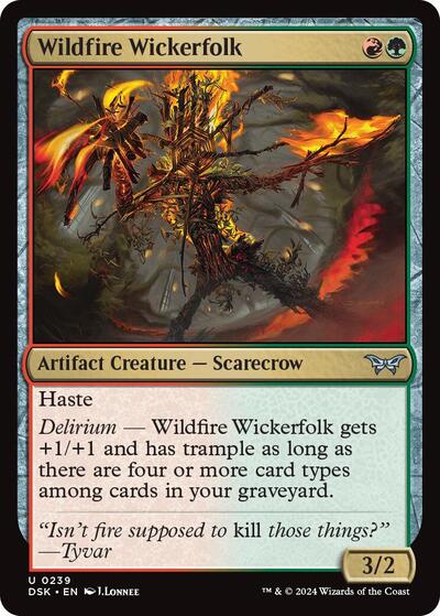 Wildfire Wickerfolk (Duskmourn: House of Horror) Near Mint