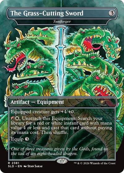 The Grass-Cutting Sword - Sunforger (Secret Lair) Near Mint Foil