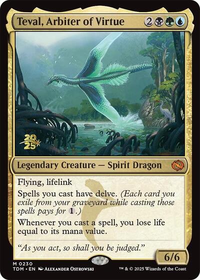Teval, Arbiter of Virtue (Promos: Prerelease Cards) Light Play Foil