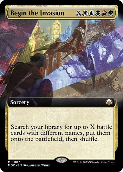 Begin the Invasion (Extended Art) (Commander: March of the Machine) Near Mint