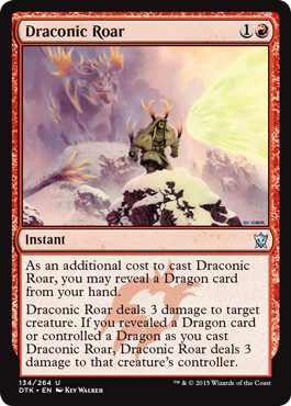 Draconic Roar (Dragons of Tarkir) Near Mint Foil