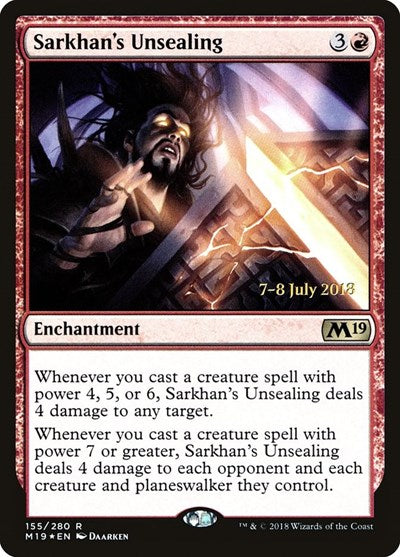 Sarkhan's Unsealing (Promos: Prerelease Cards) Light Play Foil