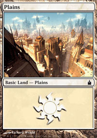 Plains (290) (Ravnica) Medium Play Foil