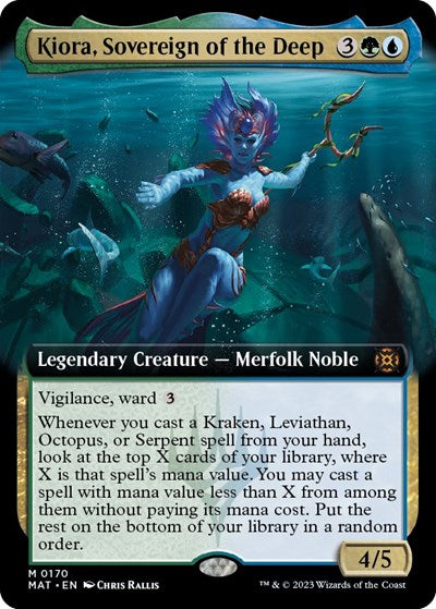 Kiora, Sovereign of the Deep (Extended Art) (March of the Machine: The Aftermath) Medium Play Foil