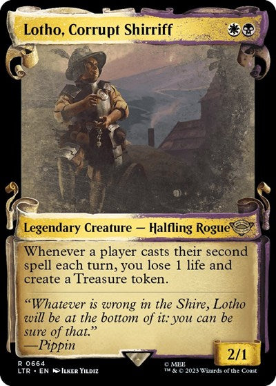 Lotho, Corrupt Shirriff (Showcase Scrolls) (Universes Beyond: The Lord of the Rings: Tales of Middle-earth) Medium Play Foil
