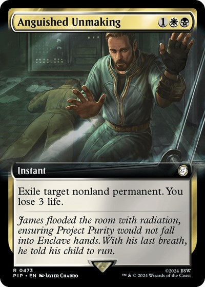 Anguished Unmaking (Extended Art) (Universes Beyond: Fallout) Light Play Foil